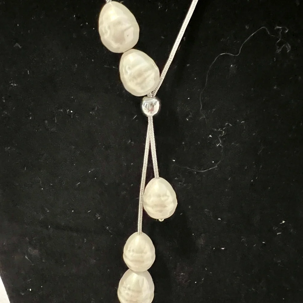 Chico’s long pearl necklace - Picture 2 of 2